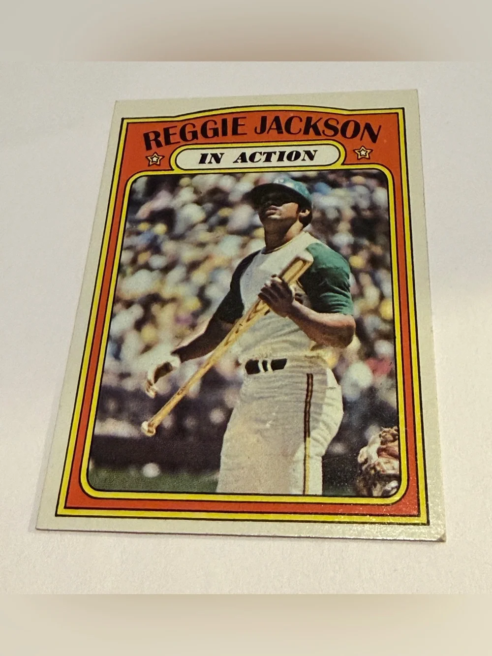 Reggie Jackson 1972 Topps In Action Baseball Card #436 Vintage Collectible